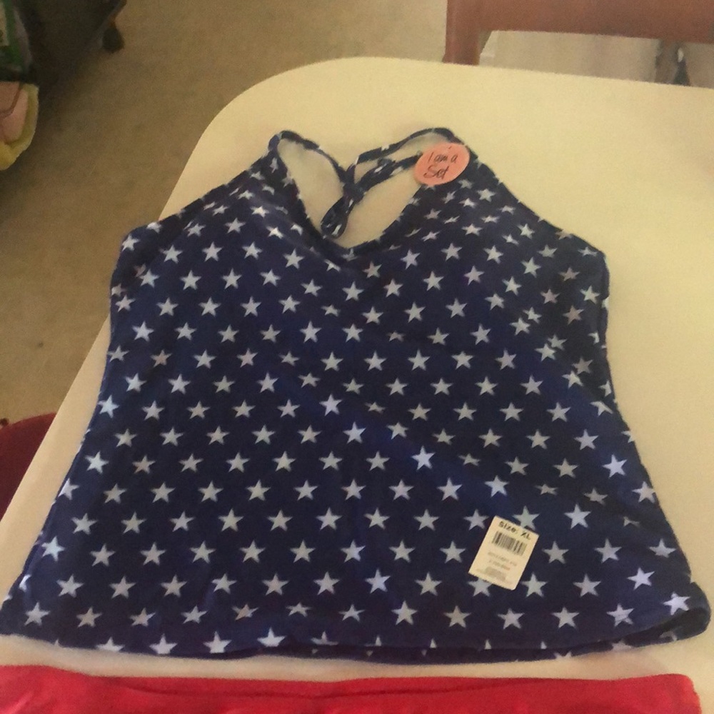 Bobbie Brooks Red White and Blue Ladies Swim suit - Picture 2 of 7